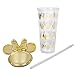 Disney Mickey Mouse Acrylic Travel Cup with Straw - Black with Gold Ear Design and Lid - 22 oz