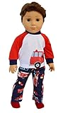 Brittany's My Fire Engine Pjs Fits Compatible with American Girl Boy Dolls- 18 Inch Doll Clothes