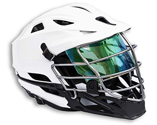 EliteTek LAX Lacrosse Color Visor Eye Shield fits Cascade Helmets (Dark Green Smoked, Model 1)