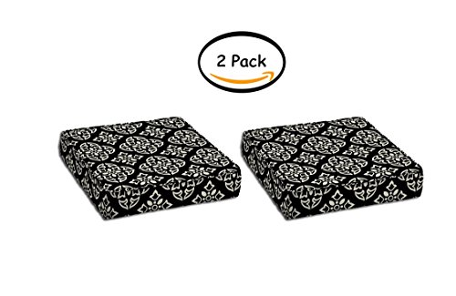 PACK OF 2 – Better Homes and Gardens Outdoor Patio Deep Seat Bottom Cushion with Welt, Bla ...