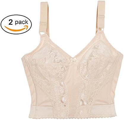Womens Corset Bra Floral Lace Racerback Bralette Wireless Lingerie Tight Bra Top Sheer Bustier Crop (38)