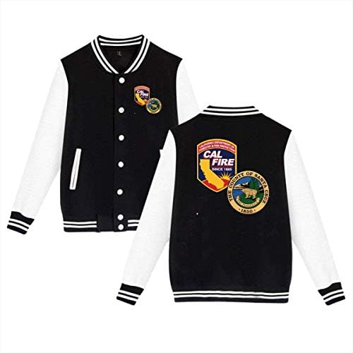 EYSKJ Santa Cruz County Fire and Cal FIRE Duel Mens & Womens Funny Hoodie Baseball Uniform Jacket Sport Coat