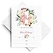 Bliss Collections Invitations with Envelopes for All Occasions, Invites Perfect for: Weddings, Bridal Showers, Engagement, Birthday Party or Special Event, Pack of 25 5x7 Cards - Pink Floral