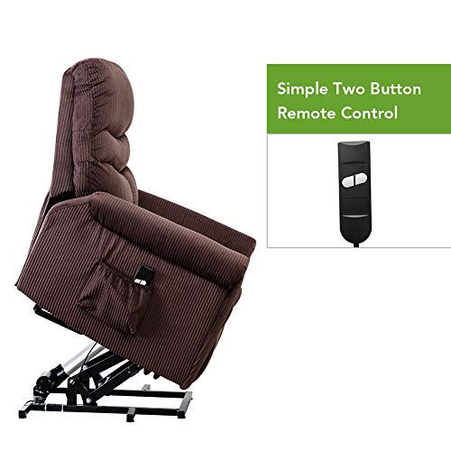 Lift Chair Recliner for Elderly Power Electric Seat with Remote Control Recliners - Chocolate