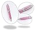 Bling Pen, Pink Glam Rock Rhinestone & Crystals, Every Girls Dream!! Single Pack, Twist To Retract, Black Ink, Smooth Writing. By Mega Stationers