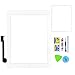 Monkey New White Digitizer Touch Screen Front Glass Assembly for iPad 3 - Includes Home Button + Pre-Installed Adhesive with Tools kit for iPad 3 3rd Gen Touch