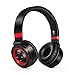Sound Intone P6 Wireless Headphones with Microphone and Volume Control for Cellphones iPhone Laptop TV( Black Red)