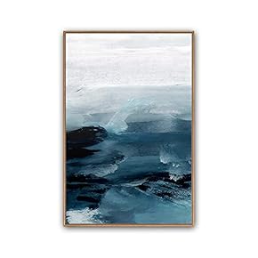 Framed Canvas Wall Art Abstract Color Block Canvas Prints Home Artwork Decoration for Living Room,Bedroom - 16x24 inches