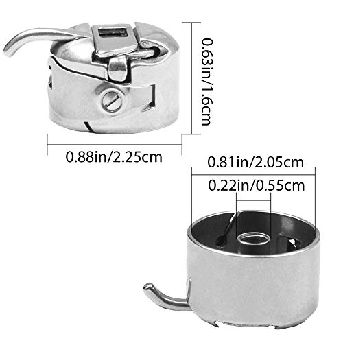 4 Pieces Sewing Machine Bobbin Case with 20 Pieces Sewing Bobbins for Front Loading 15 Class Machines