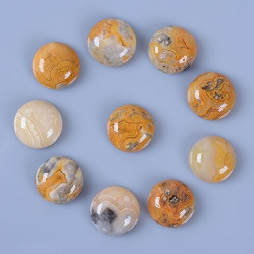 Wholesale 14mm crazy lace agate round cabochon CAB flatback semi-precious gemstone 5pcs