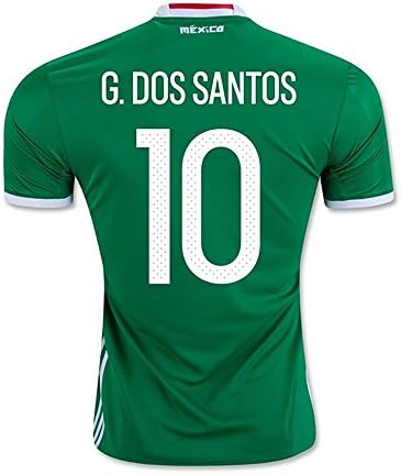 USNC8K 2016 Copa America Centenario Mexico 10 Jonathan dos Santos National Team Home Football Soccer Jersey In Green