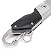 FunnyDay Black Mini Folding Knife Outdoor Camping Survival Ebony Handle Keychain Pocket