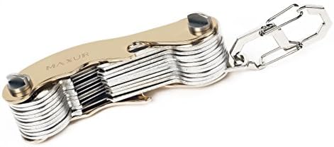 MAXUR Compact key Holder - IMPROVED SCREW DESIGN-Convenient to use- Resistant Zinc Alloy Frame & Anti Loosening Washer Screws-S hook-Designed Bottle Opener-Smart key Organizer-Nice Key Fob
