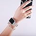 Band Compatible for Apple Watch 38mm, 42mm Stainless Steel Women Wristband Replacement for iWatch Series 4/3/2/1 Accessories Metal Bling Strap by YvY (Silver, 38mm/40mm)