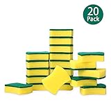 esonmus 20 Pack Multi-Use Heavy Duty Scrub Sponge Extra Thin Magic Cleaning Sponges Eraser Sponge for Kitchen Bathroom Furniture Leather Car & Steel