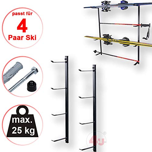 Skihalter Set Skiträger Skistöcke Ski Aufbewahrung Wandhalter Halter