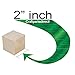 2 inch Wood Cube - 100 Pack, Natural Solid Wooden Square Blocks, Unfinished – for Arts, Craft, and DIY People
