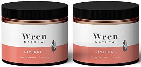 Wren Natural Deodorant Paste Cream with Organic Ingredients (Lavender, 2 oz 2 Pack)