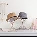 MyGift Rose Gold Tone Metal Wire Hat Holder Stand, Wig Display Rack, Fedora or Baseball Cap Storage Form, Set of 2