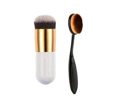 Angelie Professional Foundation Brush and Oval Foundation Brush pack of 2