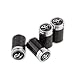 CzlpV 4pcs Carbon Fiber Auto Car Wheel Tire Air Valve Caps Stem Cover fit for Toyota (Black)