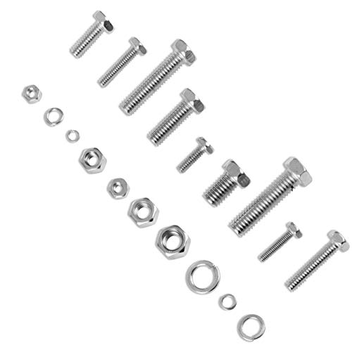 Ruddman Supplies - SAE Standard Assorted Nut and Bolt Hardware Set with Hard Plastic Organizing Case - 240 Piece Set