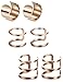 Jstyle 3Pairs Stainless Steel Ear Cuff Set Non-Piercing Cartilage Cuff Earring for Women,RG