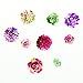 Nail Art,Putars Fashion 3D Rose Flower Nail Art Charm Beads Colorful Resin Nail Tips Manicure Wheel Multicolor (A)