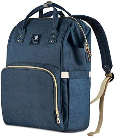 Diaper Bag Backpack Multi-Function Waterproof Travel Nappy Bags, Large Capacity,Dark Blue