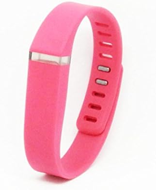 Silicone Replacement Band for Fitbit Flex with Stainless Steel Buckle and Fastener Sports Fitness Wristband Bracelet Strap for Fitbit Flex (Red, Small)