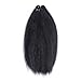 N&T Hair Extension Yaki Straight Hair Weave Bundles With Closure Natural Color 5 pcs (16 16 18 18 With 16)