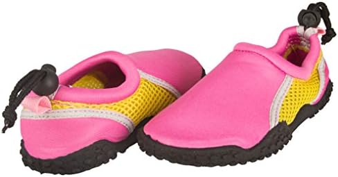 Shocked Toddler Neoprene and Mesh Water Beach Shoe Size 5-6 Light Pink/Yellow/Gray