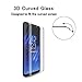 [3-Pack] Edge Screen Protector for Samsung Galaxy S8, 3D Curved Glass HD Tempered Glass Protective Film, High Definition (Stealth) Transparent for 5.8 Inch Samsung Galaxy S8