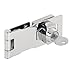 Prime-Line U 9951 Keyed Hasp Lock - Twist Knob Keyed Locking Hasp for Small Doors, Cabinets and More, 4" x 1-5/8", Steel, Chrome Plated, Chrome|Metallics primary