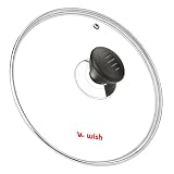 Tempered Glass Lid for Instant Pot 6 Quart, WISH Universal Electric Pressure Cooker Lid Compatible with Instant Pot 5/6 Quart Glass Lid with Two Handle Knobs (9 Inch)