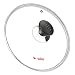 Tempered Glass Lid for Instant Pot 6 Quart, WISH Universal Electric Pressure Cooker Lid Compatible with Instant Pot 5/6 Quart Glass Lid with Two Handle Knobs (9 Inch)