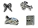 Floating Charms - Religious Four Pack - Angel Wings, Bible, Ornate Cross, and Jesus Fish - Floating Locket Charms for Glass Lockets - Old School Geekery Charms