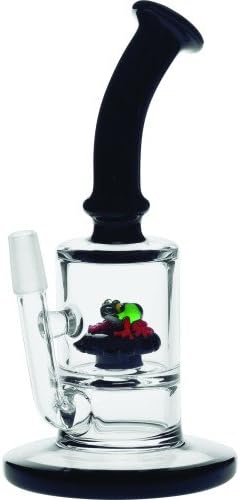 SCIENTIFIC TUBE 13-202 - WP TRUMPET MOUTH MUSHROOM DIFFUSER W/ FROG 8" BLACK MALE 14MM