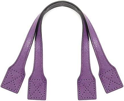 21.2" byhands Simple Big Bag Two-way Synthetic Leather Purple Tote &amp; Purse Handles (24-5402)