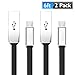 Micro USB Cable, Rywell (2Pack 6Ft) High Speed and Sync Charging Cords for Android Devices, Samsung, Sony,HTC,Motorola and More-(Charming Black)