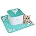 Pet Cat Water Fountain, Moer Sky 2L Automatic Dog Water Dispenser Electric Water Drinking Fountain with 3 Flow Settings & Replacement Filters & 1 Silicone Mat for Cats Dogs Multiple Pets