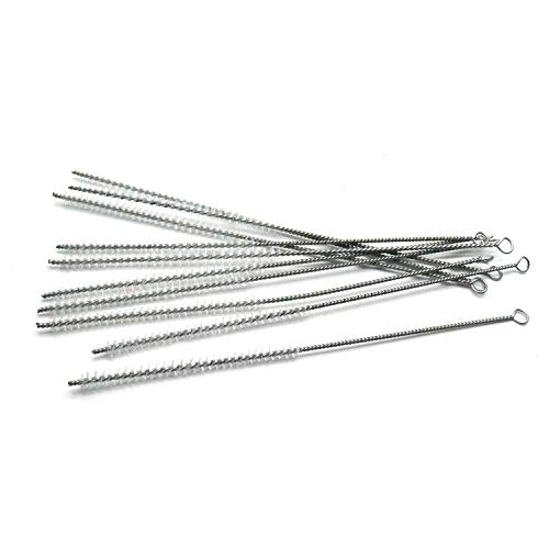 Cyful 6mm Width Nylon Tube Brush Pipe Cleaning Brushes Drinking Straws Glasses Keyboards Cleaning Brushes - Pack of 10