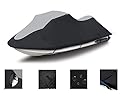 SUPER HEAVY-DUTY, DESIGNED FOR STORAGE MORING TRAILERING PURPOSES Seadoo GTX 1996-1997 & 2000-2004 Jet Ski Watercraft Cover Black/Grey