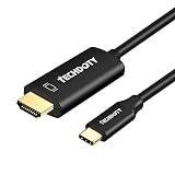 USB C to HDMI Cable(4K@60Hz), Type C to HDMI Thunderbolt 3 Compatible with MacBook Pro 2018/2017, iPad Pro/MacBook Air 2018,Samsung S10/S9/S8, Dell XPS 13/15-1.5M/4.9FT