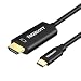 USB C to HDMI Cable(4K@60Hz), Type C to HDMI Thunderbolt 3 Compatible with MacBook Pro 2018/2017, iPad Pro/MacBook Air 2018,Samsung S10/S9/S8, Dell XPS 13/15-1.5M/4.9FT