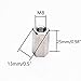 Smartsails 2PCS M8 X 1.25-Pitch 25mm Length 304 Stainless Steel Metric Hex Coupling Nut