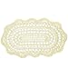 kilofly Crochet Cotton Lace Placemats Doilies 4pc, Oval, Beige, 7 x 14 inch