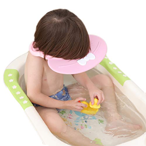 Baby Shower Cap Bath Visor wash Shampoo hat Prevent Water from Entering The Eyes and Ears Bathing tub Head Hair Rinser Shield Protection Kids and Toddler ...
