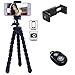 Xiner Mini Flexible Octopus Tripod with Bluetooth Remote Shutter and Universal Phone Holder for iphone Smartphone and Camera