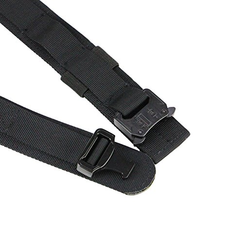 Aiduy 1.5" Tactical Duty Belt with Cobra Buckle for EDC Molle Equipment 1000D Nylon (Black, Medium)